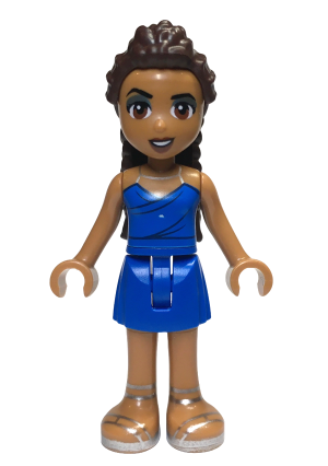 lego 2024 mini figurine frnd0676 Andrea Blue Halter Dress with Silver Straps 