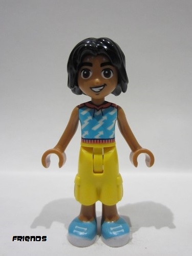 lego 2024 mini figurine frnd710 Nabil Medium Azure Top, Yellow Trousers Cropped Large Pockets 