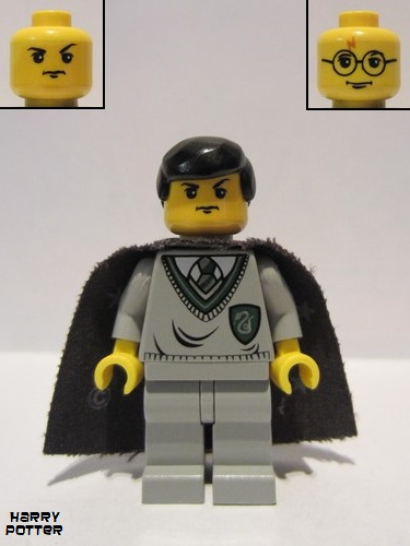 lego 2002 mini figurine hp026 Harry/Goyle Slytherin Torso, Light Gray Legs, Black Cape with Stars 