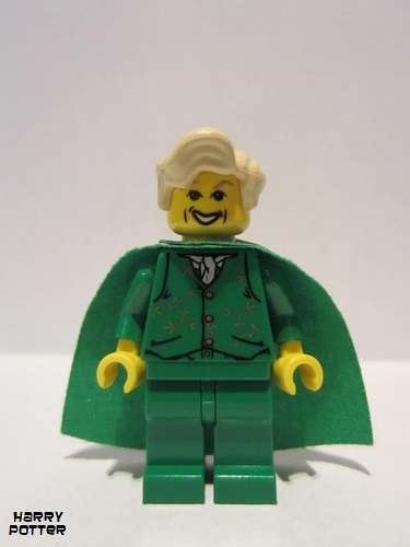 lego 2002 mini figurine hp028 Professor Gilderoy Lockhart Green Torso and Legs 