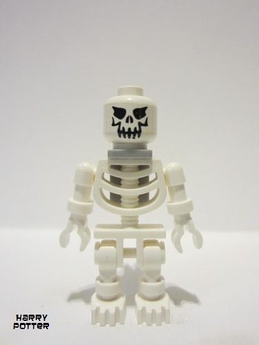 lego 2005 mini figurine gen174 Skeleton With Evil Skull - Light Bluish Gray Neck Bracket 