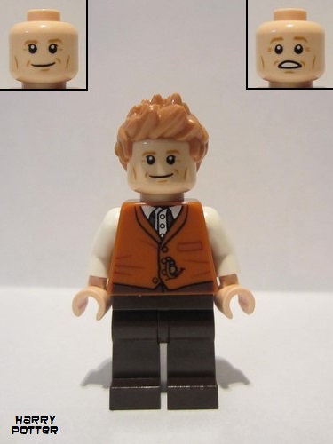 lego 2018 mini figurine hp165 Newt Scamander Dark Orange Vest 