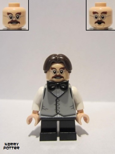 lego 2019 mini figurine hp205 Filius Flitwick Light Bluish Gray Vest 