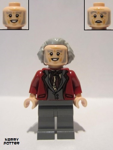 lego 2020 mini figurine hp246 Garrick Ollivander Dark Red Jacket and Hair Swept Back 