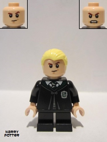 lego 2020 mini figurine hp254 Draco Malfoy Black Torso Slytherin Robe 