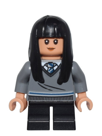 lego 2021 mini figurine hp263b Cho Chang Dark Bluish Gray Ravenclaw Sweater with Crest, Black Short Legs, Hard Plastic Hair 
