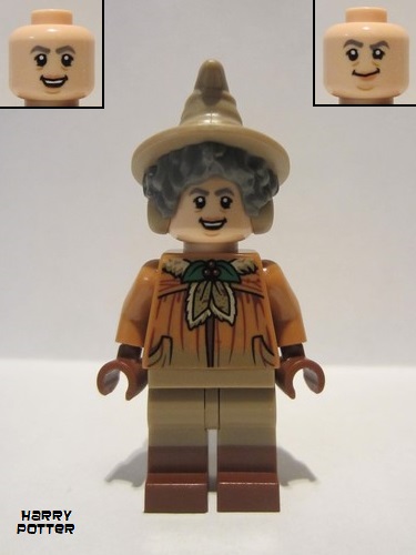 lego 2021 mini figurine hp270 Professor Pomona Sprout Dirty Cloak, Dark Tan Legs with Reddish Brown Boots 