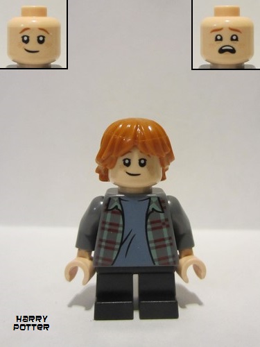 lego 2021 mini figurine hp280 Ron Weasley Plaid Shirt 