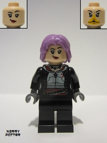 lego 2022 mini figurine hp369 Nymphadora Tonks Medium Lavender Hair, Plain Legs 