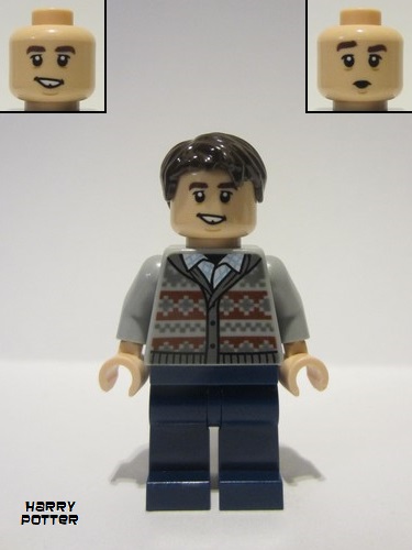 lego 2022 mini figurine hp370 Neville Longbottom Fair Isle Sweater, Dark Blue Legs 