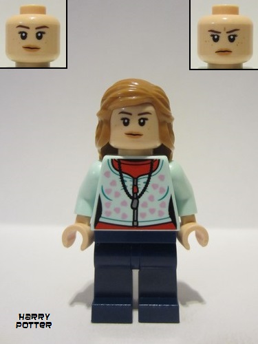 lego 2023 mini figurine hp432 Lavender Brown Light Aqua Cardigan 