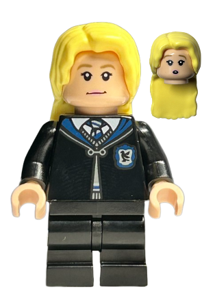 lego 2023 mini figurine hp465 Luna Lovegood Ravenclaw Robe, Black Medium Legs 