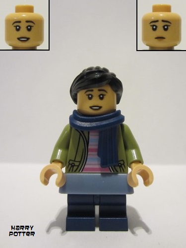 lego 2024 mini figurine hp469 Cho Chang Olive Green Jacket, Dark Blue Medium Legs 