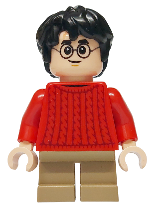 lego 2025 mini figurine hp551 Harry Potter Red Sweater, Dark Tan Short Legs 