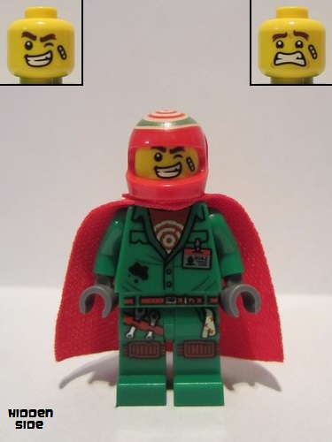 lego 2019 mini figurine hs010 Douglas Elton / El Fuego Coveralls with Helmet and Cape 