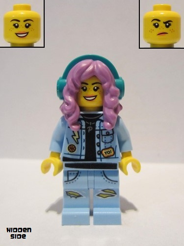 lego 2020 mini figurine hs035 Parker L. Jackson Denim Jacket with Headphones (Smile / Grumpy) 