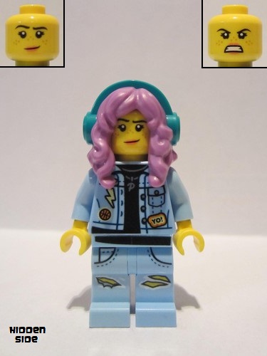 lego 2020 mini figurine hs053 Parker L. Jackson Denim Jacket with Headphones (Crooked Smile / Angry) 