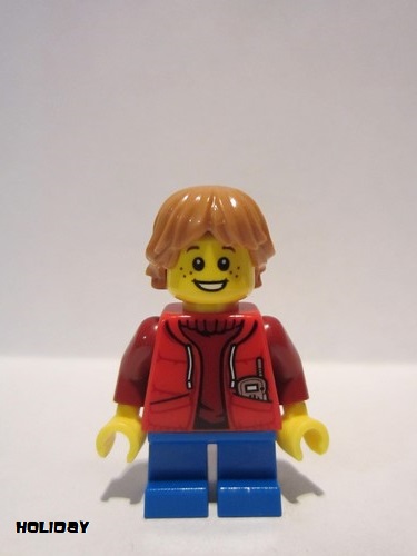 lego 2016 mini figurine hol076 Winter Holiday Train Boy  