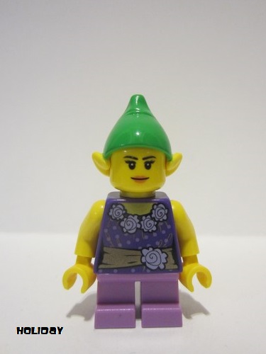 lego 2016 mini figurine hol085 Elf Female, Dark Purple Top Féminin, Top violet foncé