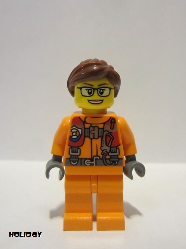 lego 2017 mini figurine hol108 Coast Guard City Female 