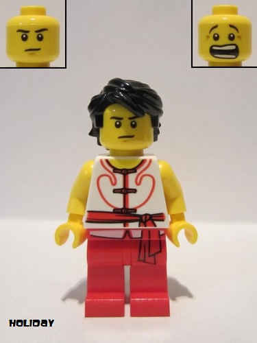 lego 2019 mini figurine hol150 Team Red/White Member 4 Dragon Boat Race 