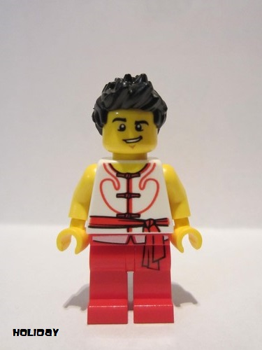 lego 2019 mini figurine hol151 Team Red/White Member 5