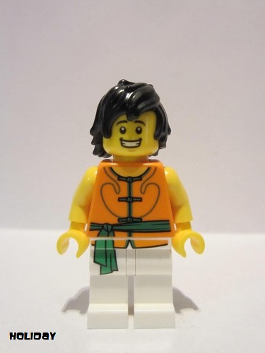 lego 2019 mini figurine hol153 Team Green/Orange Member 1