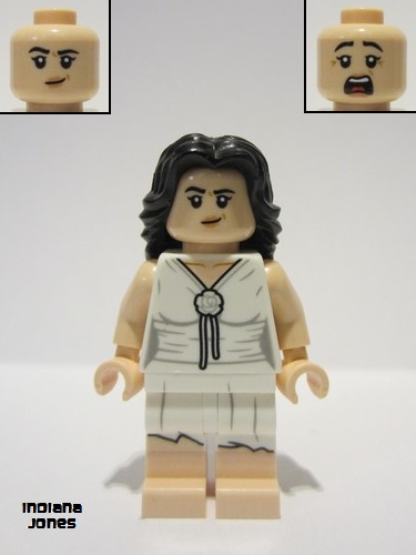 lego 2023 mini figurine iaj050 Marion Ravenwood White Tattered Dress 