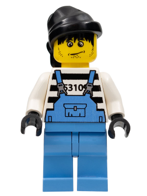 lego 2002 mini figurine ixs007 Xtreme Stunts Brickster Henchman With Medium Blue Overalls #2 