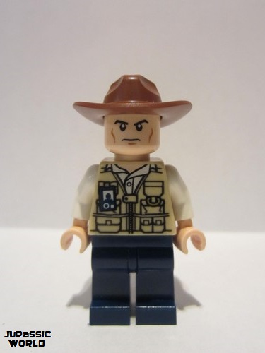 Lego Vet 75918 Hat Fedora Scowling Jurassic World Minifigure 
