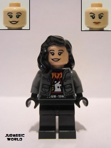 lego 2022 mini figurine jw090 Zia Rodriguez Dark Bluish Gray Jacket 