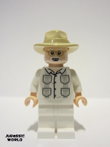 lego 2023 mini figurine jw103 John Hammond Shirt with 4 Pockets 