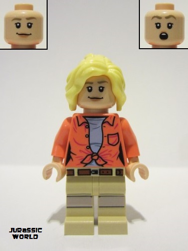 lego 2023 mini figurine jw104 Ellie Sattler Coral Shirt, Ponytail 