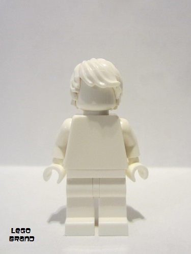 lego 2021 mini figurine tls109 White Monochrome With Tousled Hair 