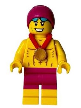 lego 2024 mini figurine bam0136 Swimmer  