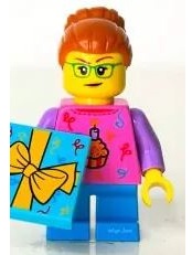 lego 2025 mini figurine bam0158 Birthday Girl  