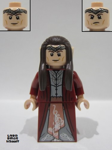 lego 2023 mini figurine lor128 Elrond Dark Red Robe 