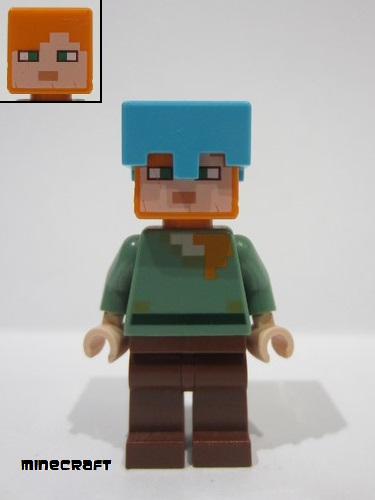 lego 2015 mini figurine min019 Alex Medium Azure Helmet 