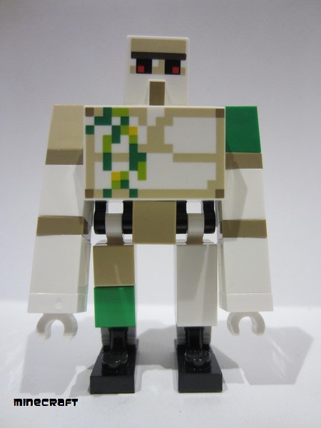 lego 2021 mini figurine min105 Iron Golem Brick and Pin Arm Attachments, Black Feet 