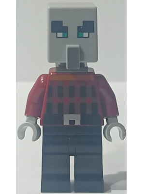 lego 2025 mini figurine min229 Illager Pillager - Narrow Eyes, Dark Bluish Gray Neck Bracket 