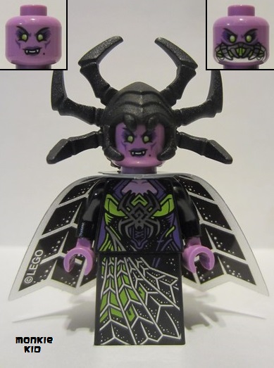 lego 2021 mini figurine mk039 Spider Queen  With Cape