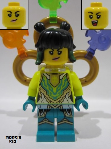 lego 2022 mini figurine mk089 Mei Neon Yellow Armor, Fire Rings 