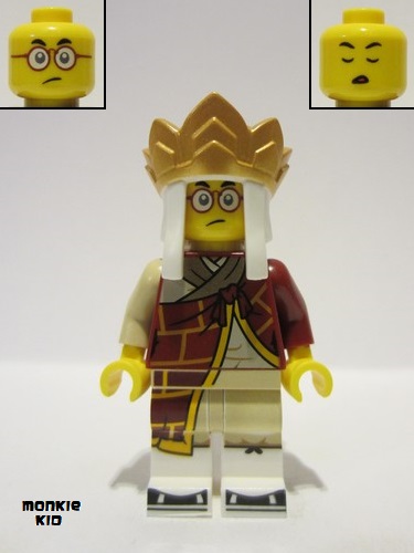 lego 2023 mini figurine mk120 Mr. Tang Dark Red Robe, Gold Headdress 