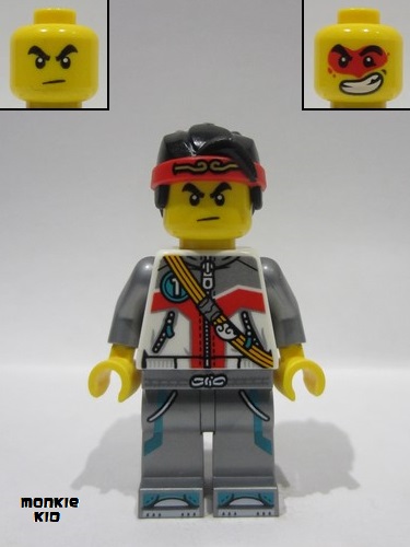lego 2024 mini figurine mk160 Monkie Kid White Jacket, Flat Silver Legs 