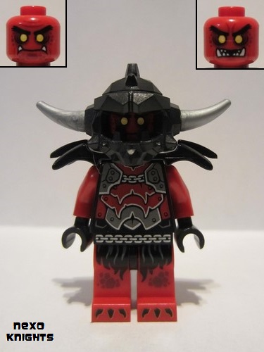 lego 2016 mini figurine nex045 Ash Attacker Flat Silver Horns 