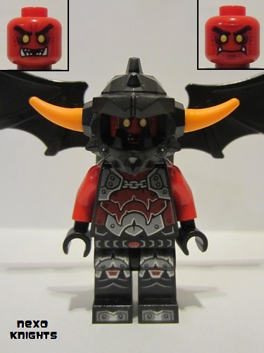 lego 2016 mini figurine nex065 Ash Attacker Orange Horns, Wings 