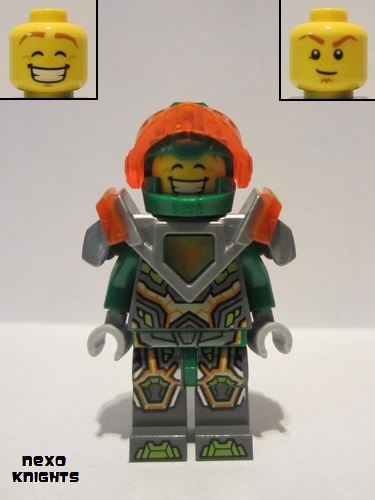 lego 2017 mini figurine nex068 Aaron Trans-Neon Orange Visor 