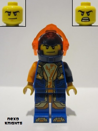 lego 2018 mini figurine nex134 Clay Trans-Orange Visor 