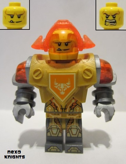 lego 2018 mini figurine nex137 Axl Pearl Gold Torso 