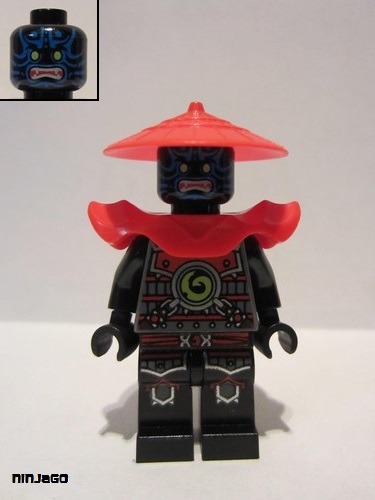 lego 2013 mini figurine njo077 Swordsman Blue Face Markings 